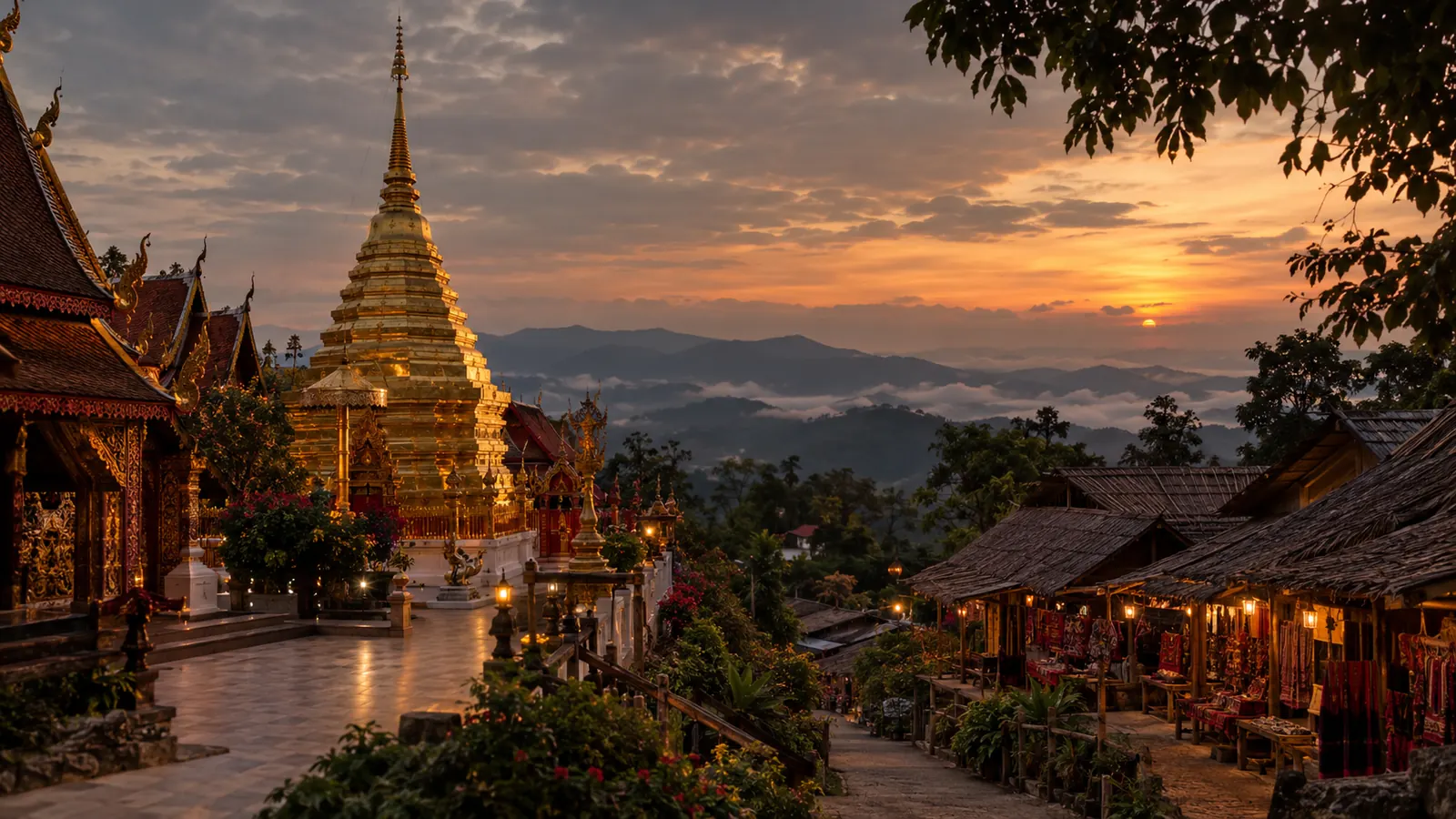 Wat Phra That Doi Suthep and Hmong Village tours